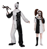 Mezco Toys Terrifier 2 5 Points Art the Clown and The Little Pale Girl Actionfigur