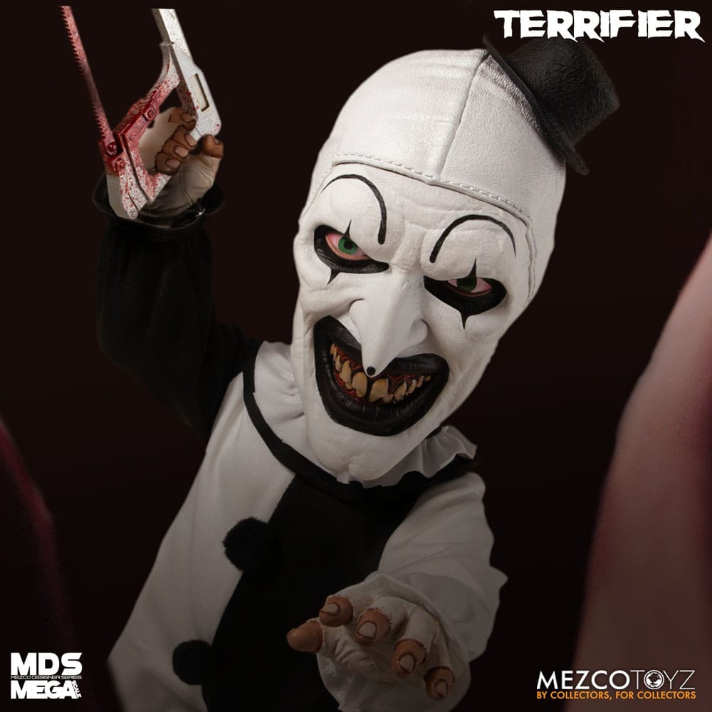 Mezco Toys Terrifier Art the Clown with Sound MDS Mega Scale Puppe