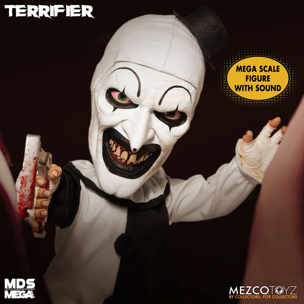 Mezco Toys Terrifier Art the Clown with Sound MDS Mega Scale Puppe