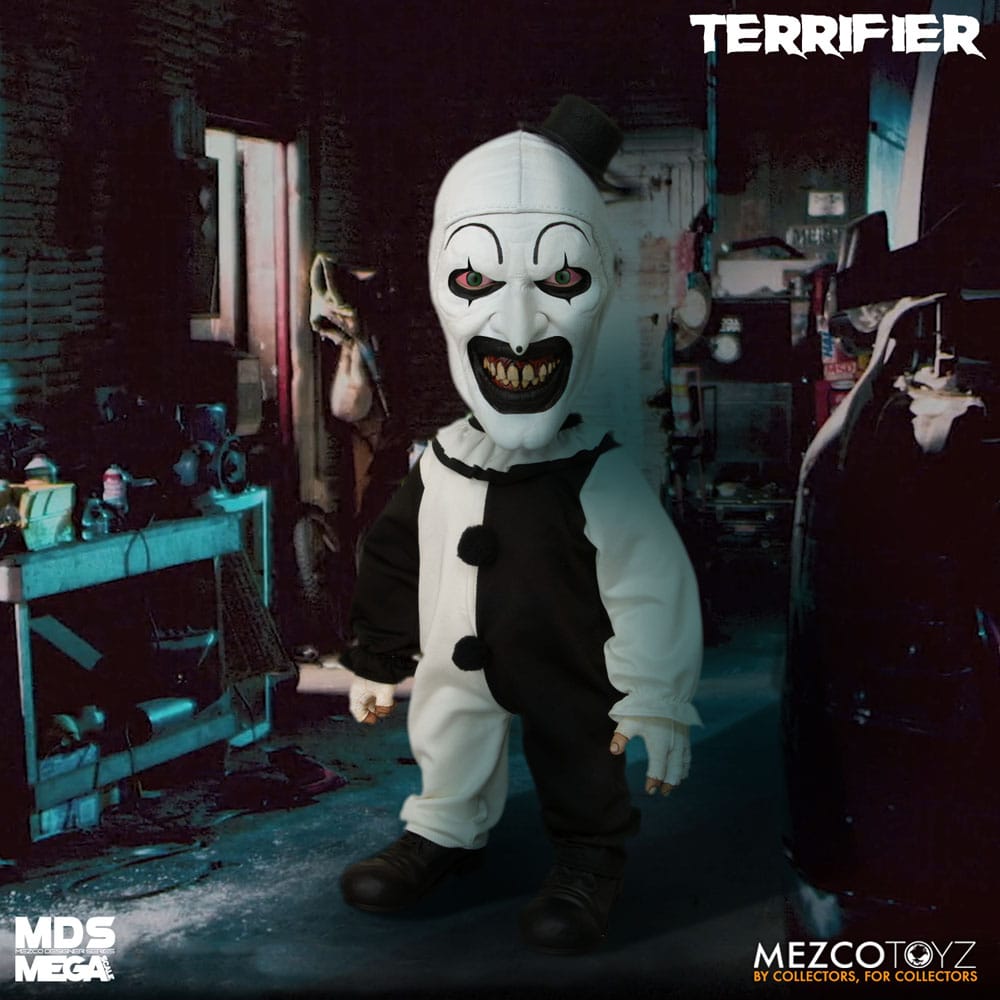 Mezco Toys Terrifier Art the Clown with Sound MDS Mega Scale Puppe
