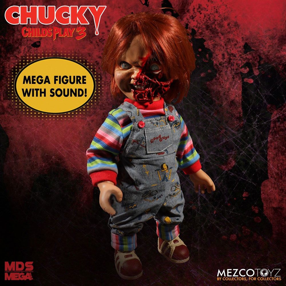 Mezco Toyz Chucky Die Mörderpuppe 3 Pizza Face MDS Mega Scale Puppe
