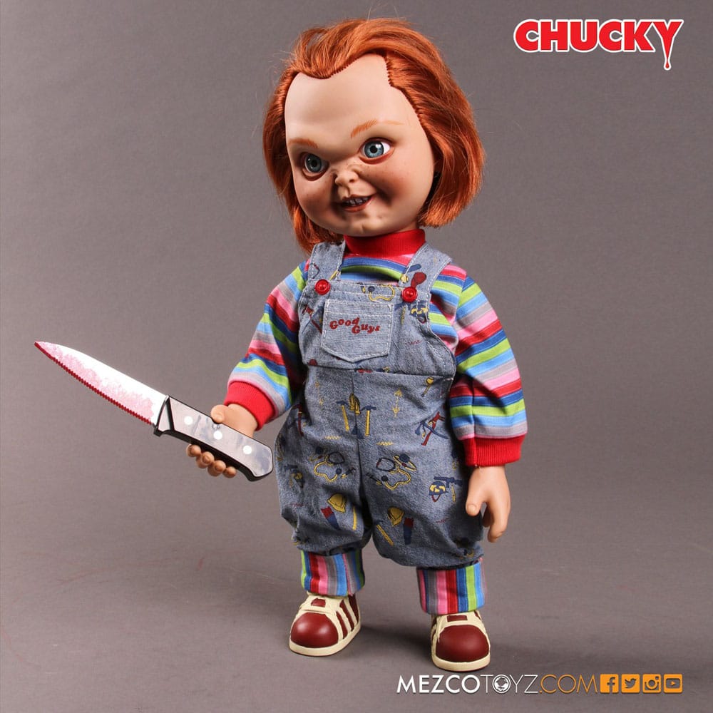 Mezco Toyz Chucky Die Mörderpuppe Puppe Sneering Chucky mit Sound MDS Mega Scale