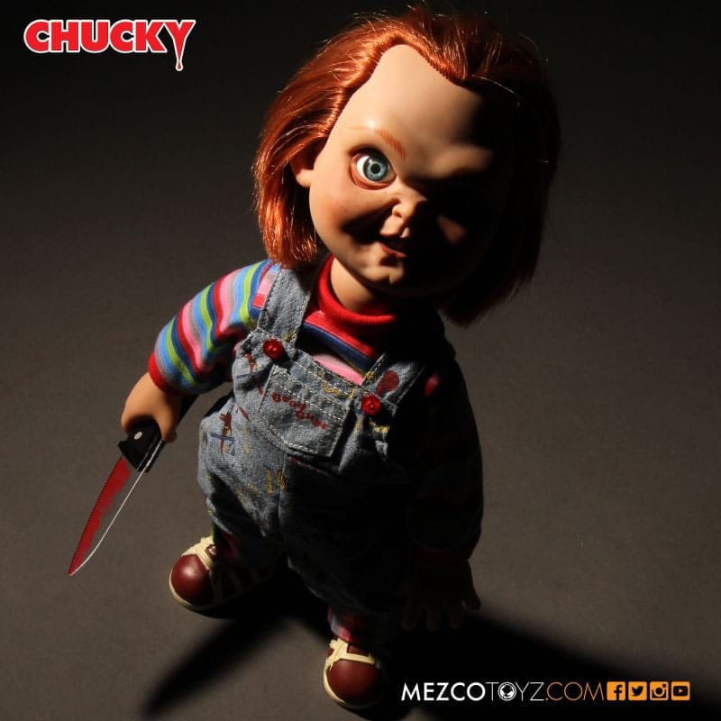 Mezco Toyz Chucky Die Mörderpuppe Puppe Sneering Chucky mit Sound MDS Mega Scale