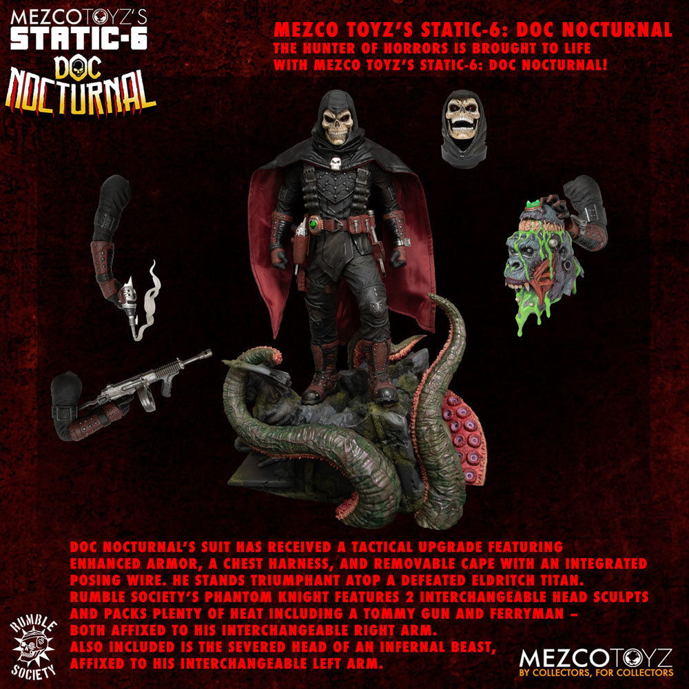 Mezco Toyz Rumble Society Doc Nocturnal Original Character Static 6 Statue