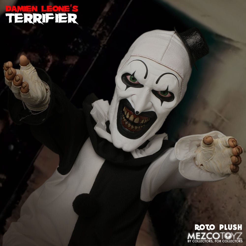 Mezco Toyz Terrifier Art the Clown 46 cm Roto Plüschfigur