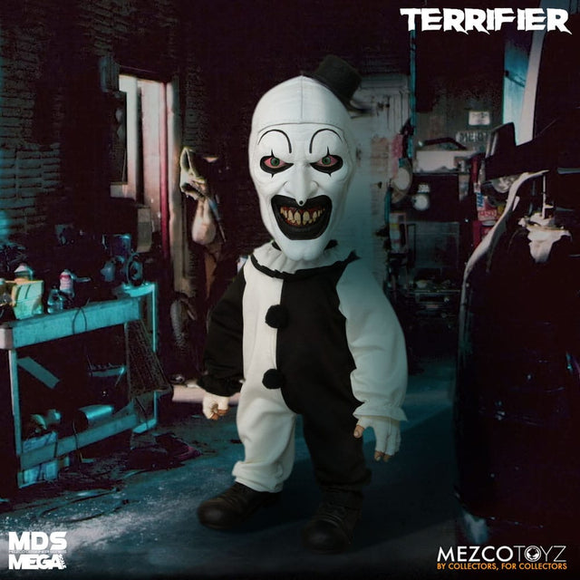 Mezco Toyz Terrifier Art the Clown with Sound MDS Mega Scale Puppe