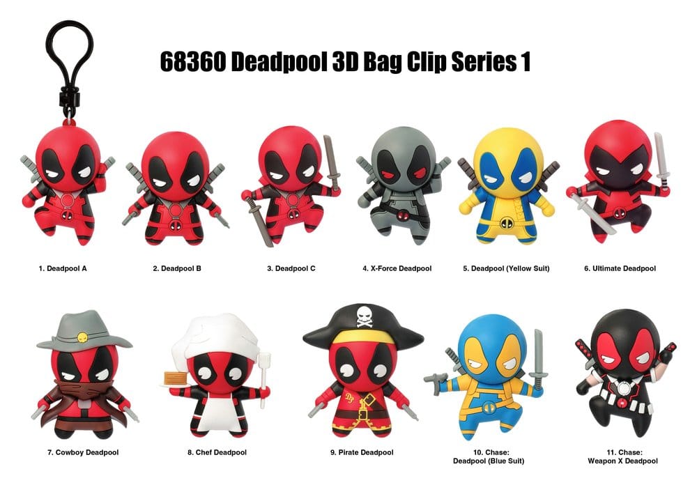 Monogram Int. Deadpool Serie 1 Display (24) Taschenanhänger