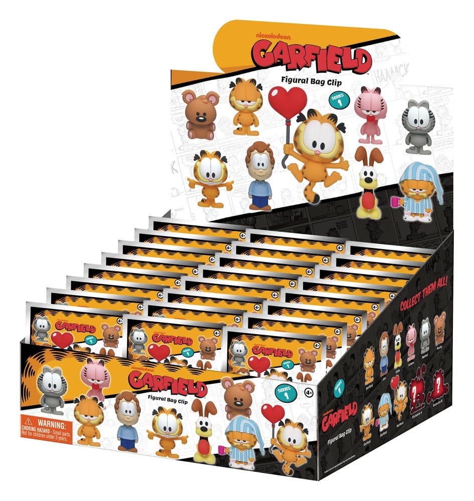Monogram Int. Garfield Serie 1 Display (24) 3D Taschenanhänger