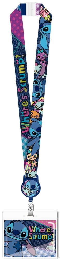 Monogram Int. Lilo & Stitch Luxus-Schlüsselband mit Kartenhalter Stitch Where’s Scrump?