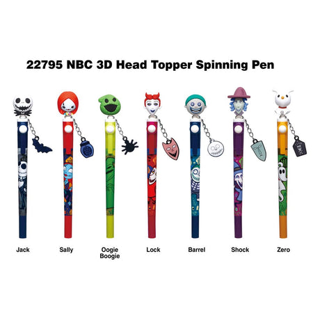 Monogram Int. Nightmare before Christmas 3D Head Topper Spinning Pen Blind Box Display (16) Stifte