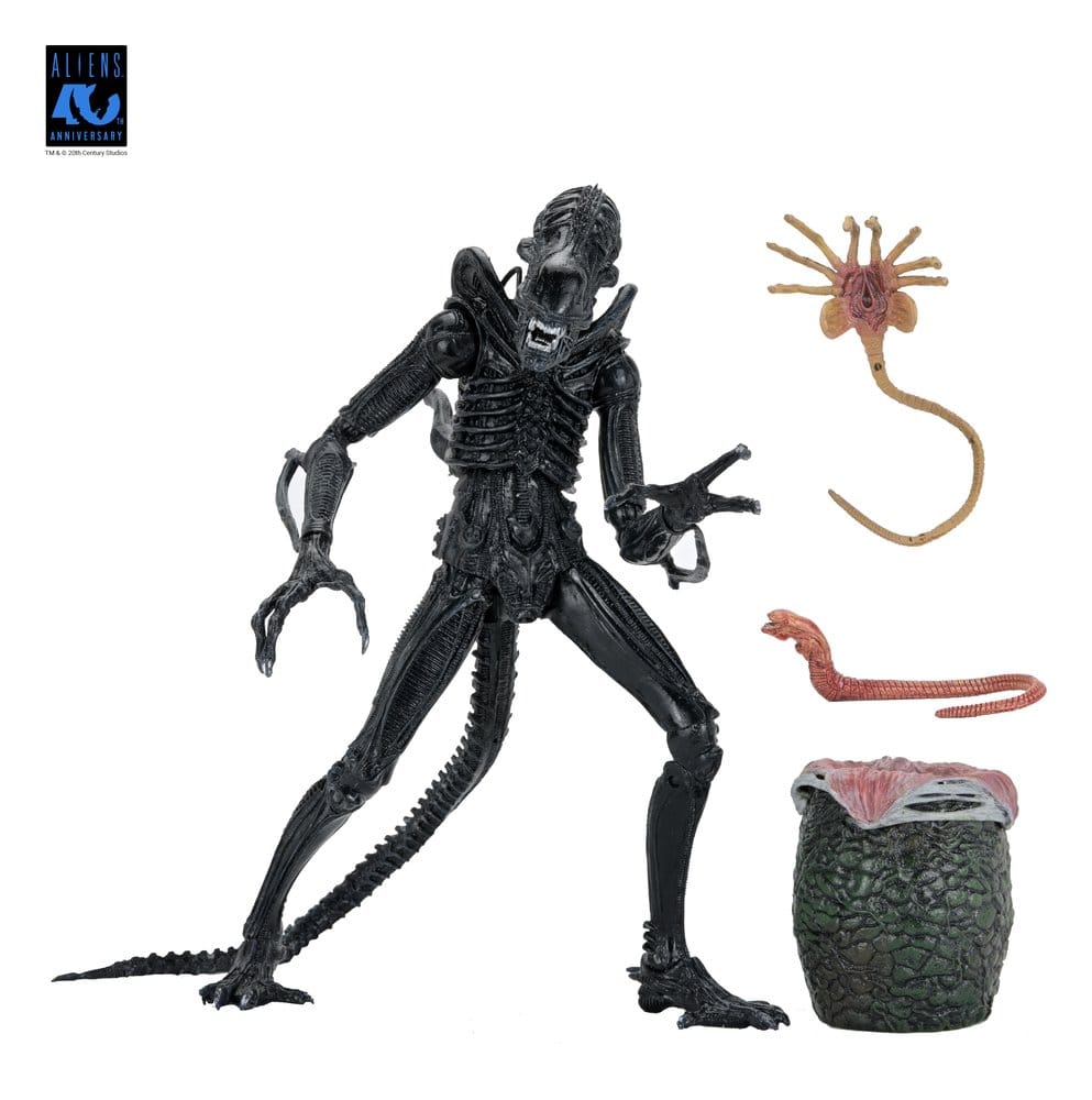 NECA Aliens Ultimate Actionfigur Warrior (1986) Xenomorph Black (40th Anniversary) 23 cm