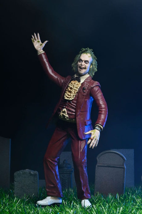 NECA Beetlejuice 1988 Red Tuxedo Actionfigur 18 cm