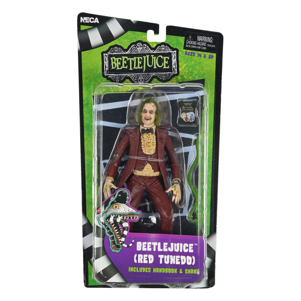 NECA Beetlejuice 1988 Red Tuxedo Actionfigur 18 cm
