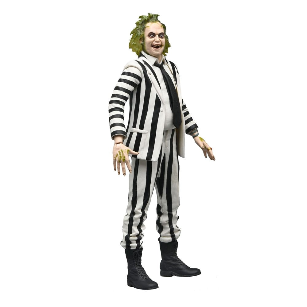 NECA Beetlejuice Black and White Striped Suit Actionfigur