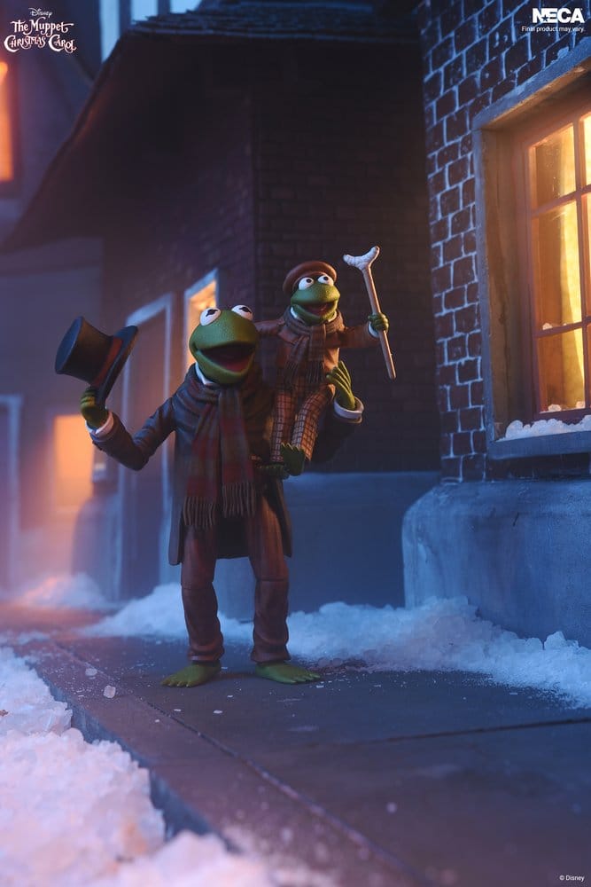 NECA Die Muppets Weihnachtsgeschichte Ultimate Kermit as Bob Cratchit & Robin as Tiny Tim 2er-Pack Actionfiguren