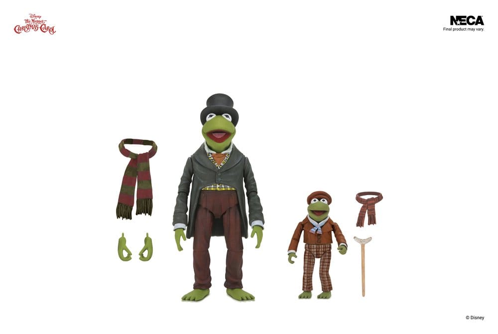 NECA Die Muppets Weihnachtsgeschichte Ultimate Kermit as Bob Cratchit & Robin as Tiny Tim 2er-Pack Actionfiguren