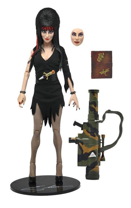 NECA Elvira Herrscherin der Dunkelheit Commando Elvira Clothed Actionfigur