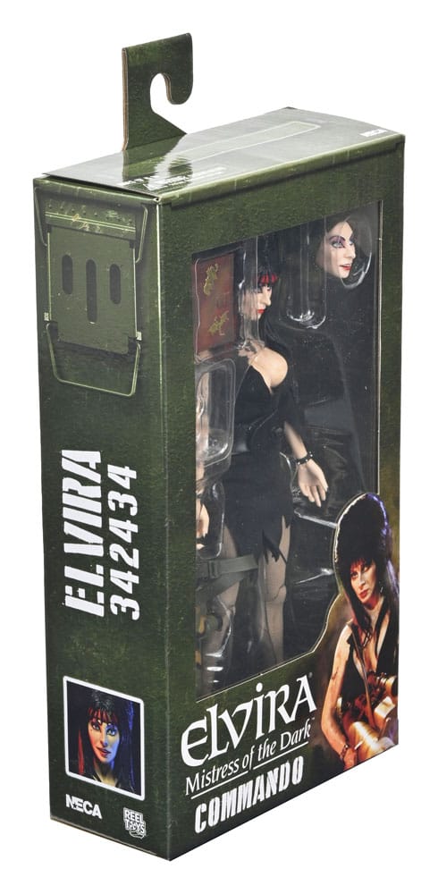 NECA Elvira Herrscherin der Dunkelheit Commando Elvira Clothed Actionfigur