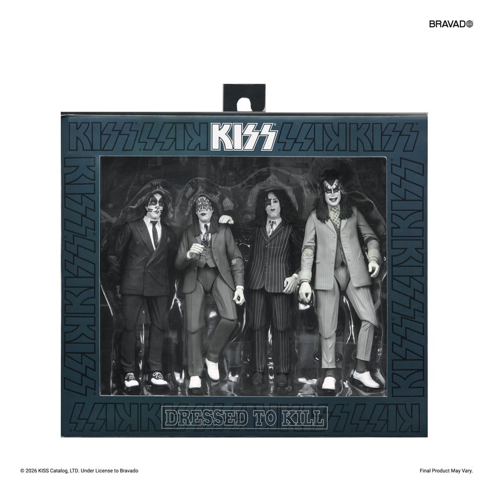 NECA KISS Dressed to Kill Album Cover 4er-Pack Actionfiguren
