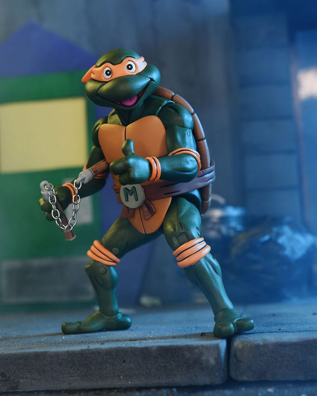 NECA Teenage Mutant Ninja Turtles (1987 Cartoon) Ultimate Michelangelo (VHS) Actionfigur