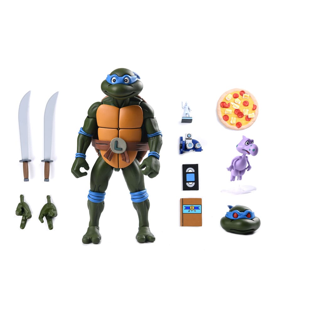 NECA Teenage Mutant Ninja Turtles (1987 Cartoon) Ultimate Leonardo (VHS) Actionfigur