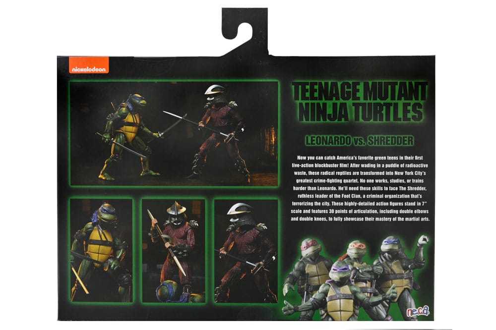 NECA Teenage Mutant Ninja Turtles (1990 Movie) Roof Top Battle Shredder vs Leo Actionfigur
