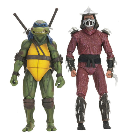 NECA Teenage Mutant Ninja Turtles (1990 Movie) Roof Top Battle Shredder vs Leo Actionfigur