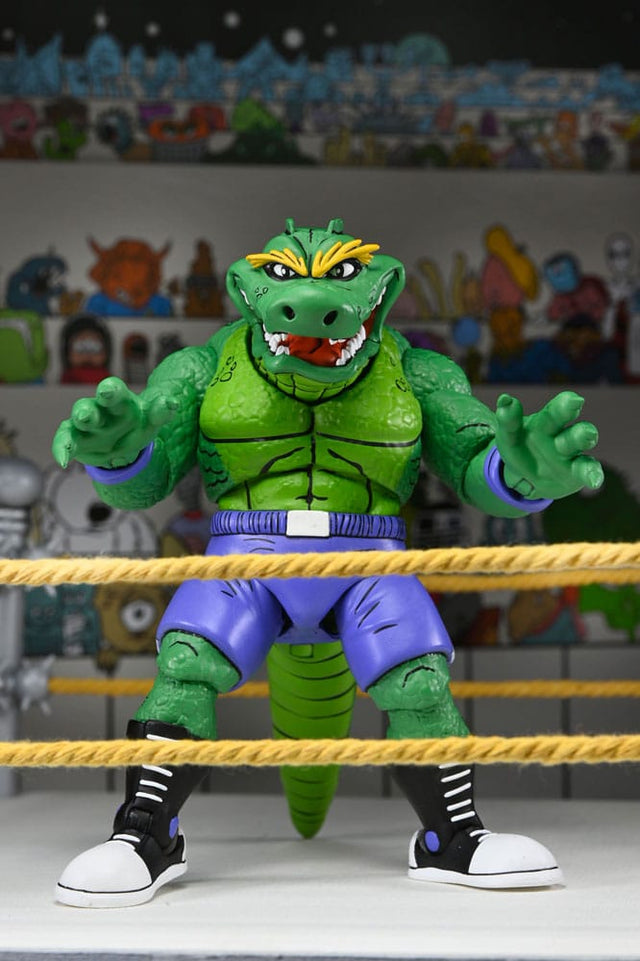 NECA Teenage Mutant Ninja Turtles (Archie Comics) Actionfigur Stump Wrestling Leatherhead 18 cm
