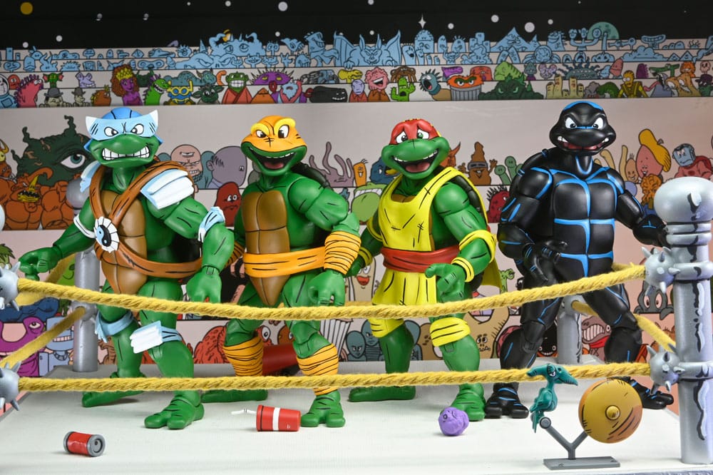 NECA Teenage Mutant Ninja Turtles (Archie Comics) Stump Wrestling Turtles 4er-Pack Actionfigur