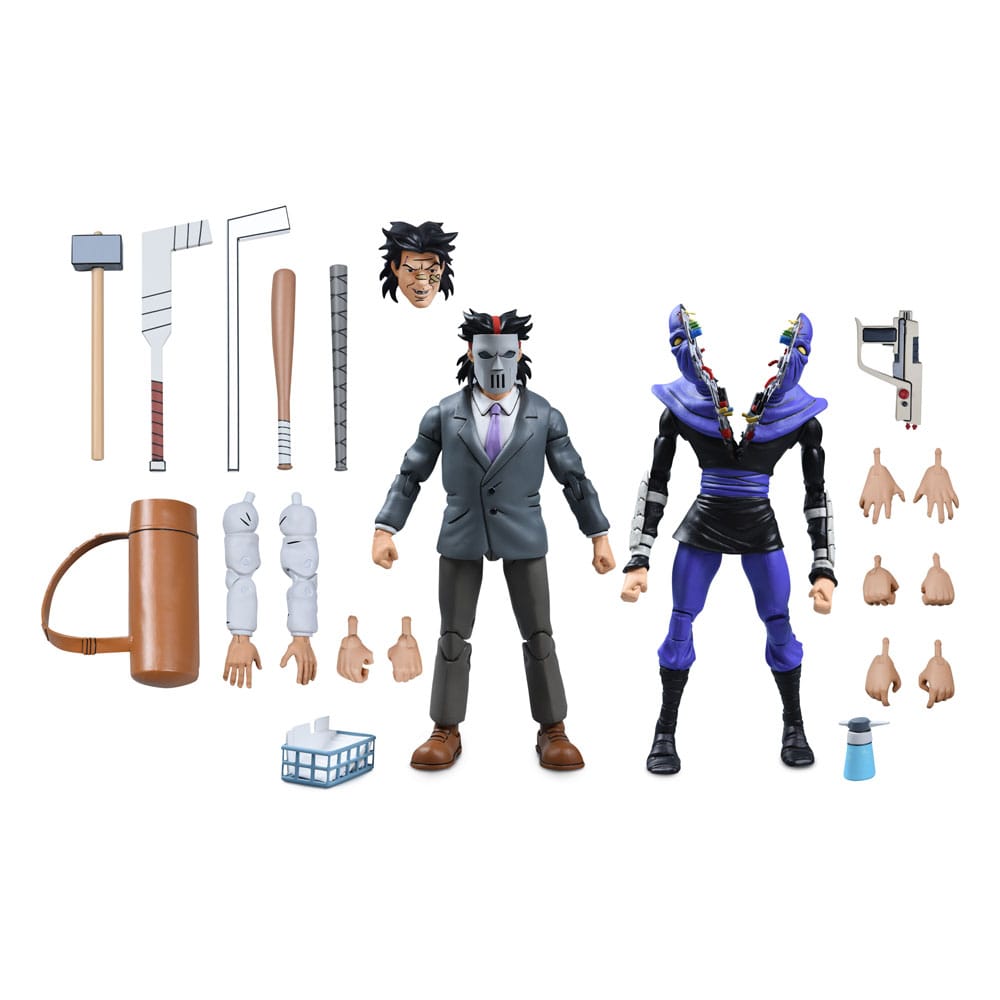 NECA Teenage Mutant Ninja Turtles (Cartoon) Casey Jones & Split Foot Soldier Business Suit 2er-Pack Actionfiguren