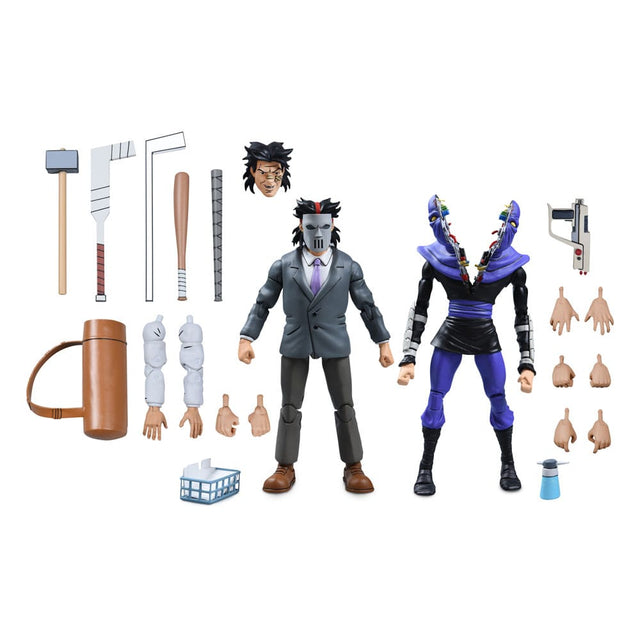 NECA Teenage Mutant Ninja Turtles (Cartoon) Casey Jones & Split Foot Soldier Business Suit 2er-Pack Actionfiguren