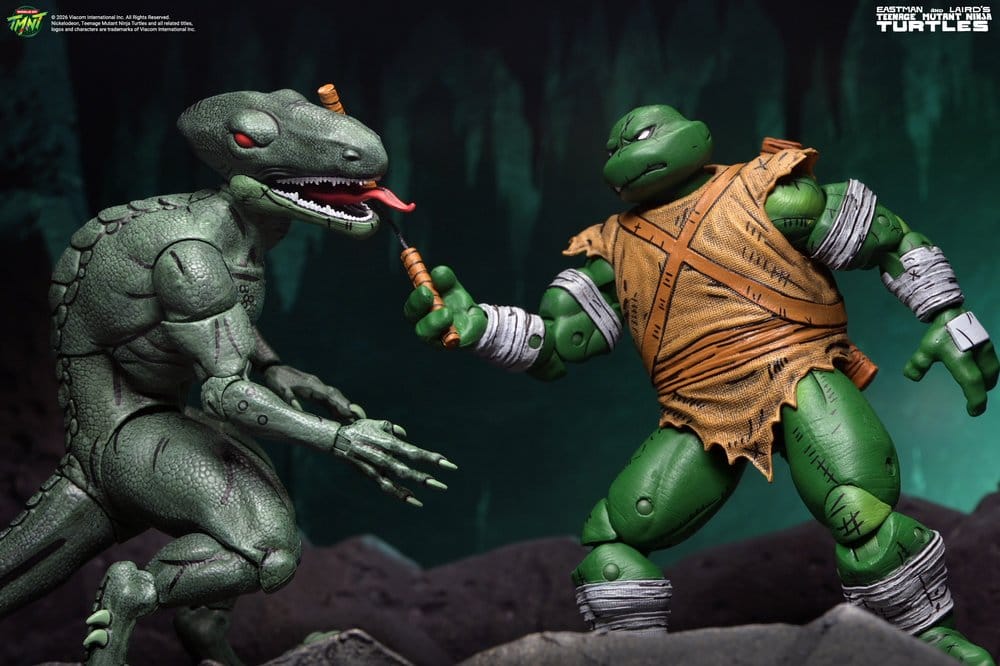 NECA Teenage Mutant Ninja Turtles Daimyo Orkai & Raptor 2er-Pack Actionfiguren