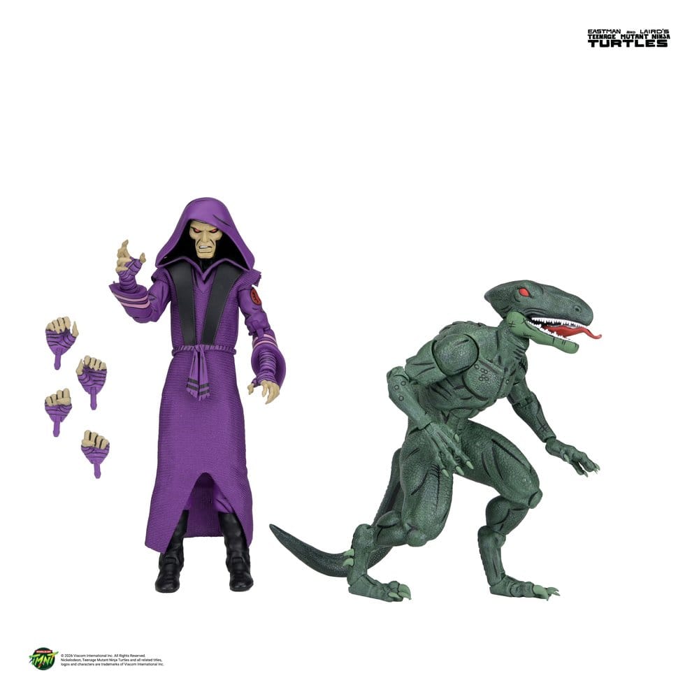 NECA Teenage Mutant Ninja Turtles Daimyo Orkai & Raptor 2er-Pack Actionfiguren