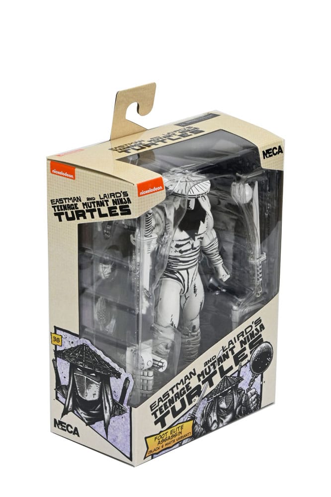 NECA Teenage Mutant Ninja Turtles Foot Assassin Black and White Actionfigur