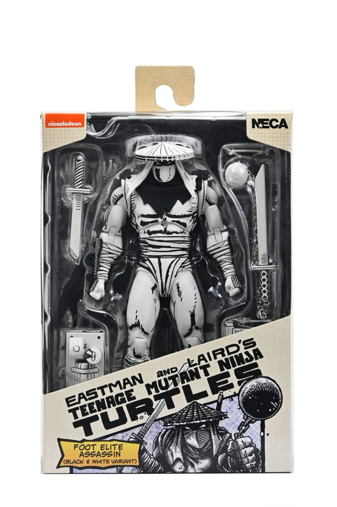 NECA Teenage Mutant Ninja Turtles Foot Assassin Black and White Actionfigur