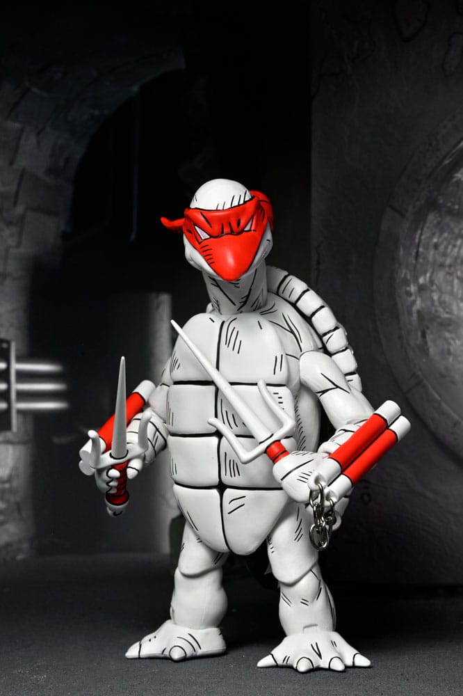 NECA Teenage Mutant Ninja Turtles (Mirage Comics) Black and White First Turtles Actionfiguren