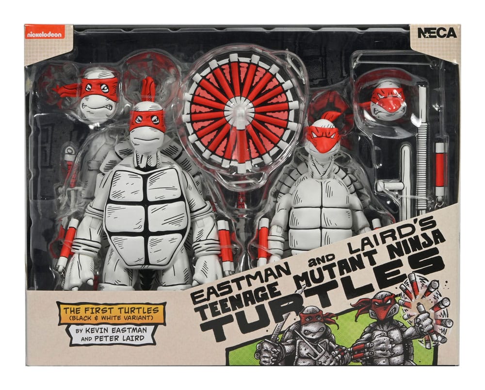 NECA Teenage Mutant Ninja Turtles (Mirage Comics) Black and White First Turtles Actionfiguren