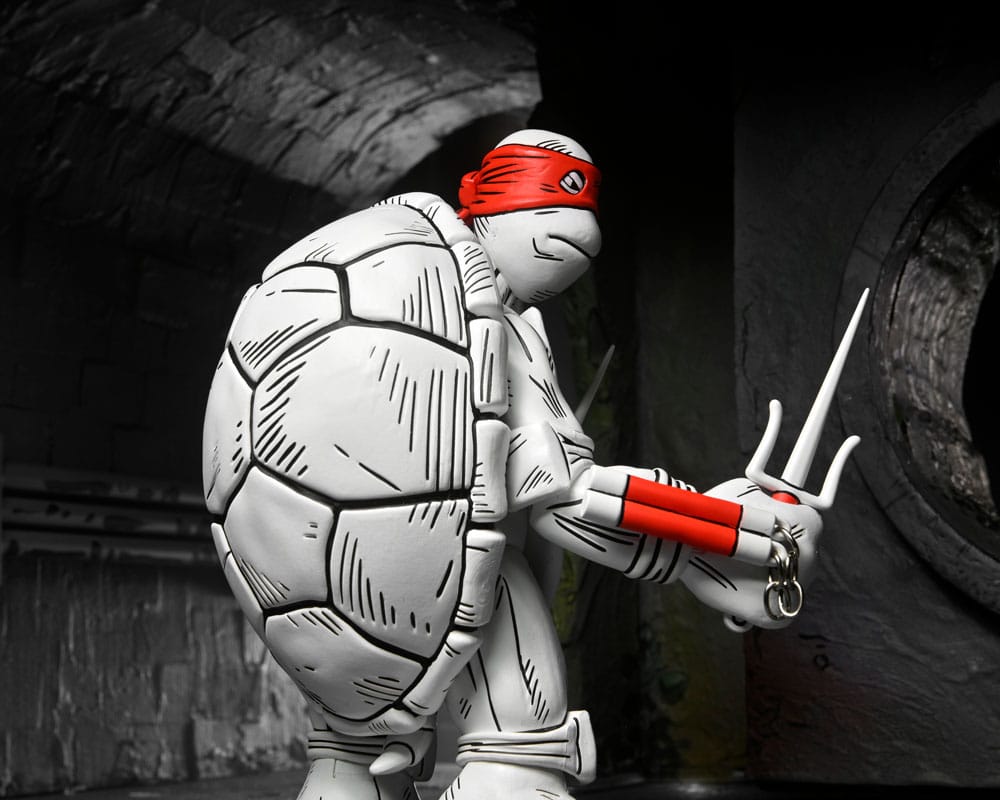 NECA Teenage Mutant Ninja Turtles (Mirage Comics) Black and White First Turtles Actionfiguren