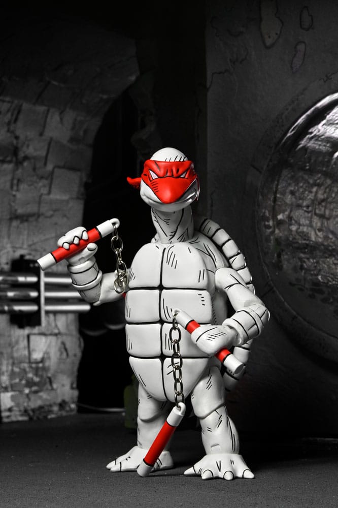 NECA Teenage Mutant Ninja Turtles (Mirage Comics) Black and White First Turtles Actionfiguren