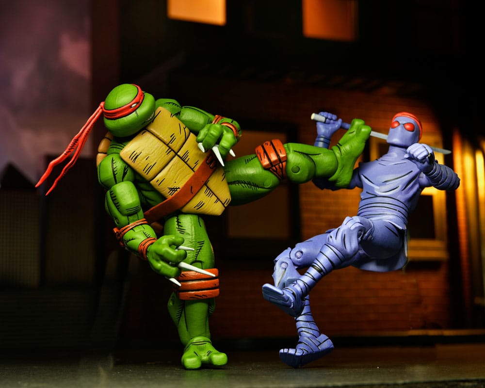 NECA Teenage Mutant Ninja Turtles (Mirage Comics) Leonardo Raphael Michelangelo Donatello 4er-Pack Actionfiguren