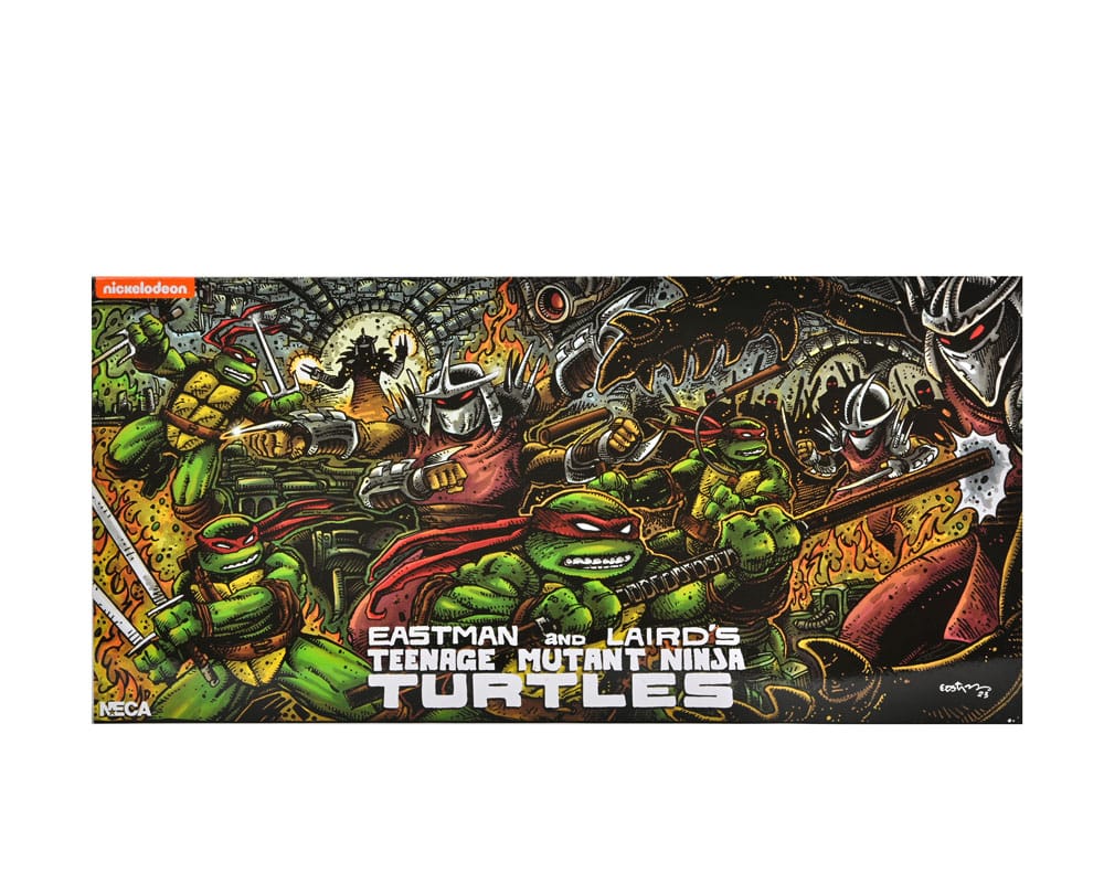 NECA Teenage Mutant Ninja Turtles (Mirage Comics) Leonardo Raphael Michelangelo Donatello 4er-Pack Actionfiguren