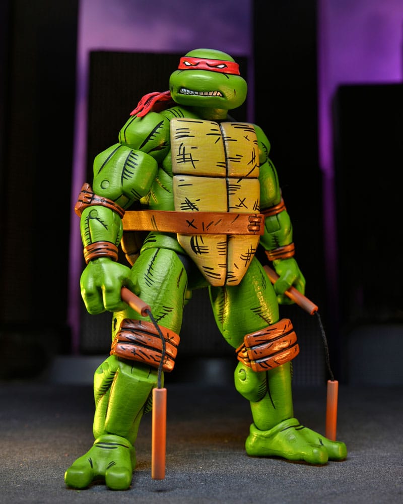 NECA Teenage Mutant Ninja Turtles (Mirage Comics) Leonardo Raphael Michelangelo Donatello 4er-Pack Actionfiguren