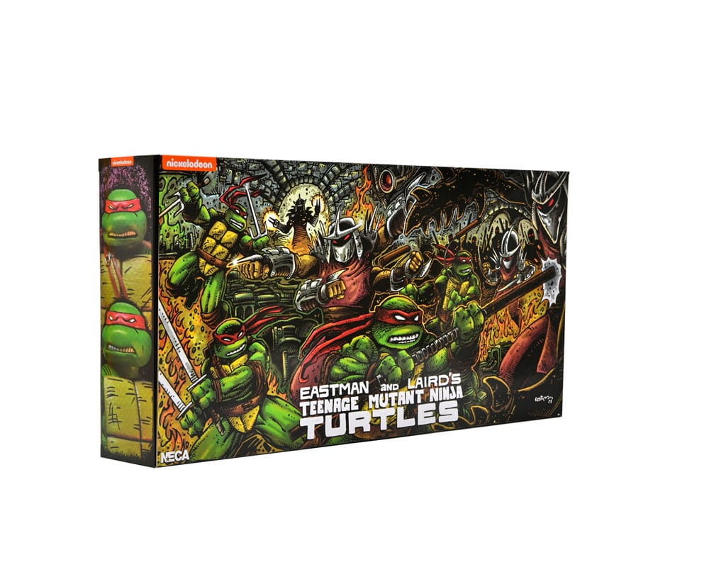 NECA Teenage Mutant Ninja Turtles (Mirage Comics) Leonardo Raphael Michelangelo Donatello 4er-Pack Actionfiguren