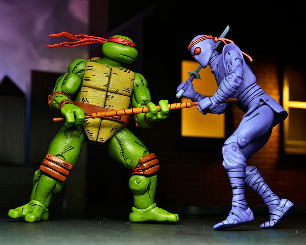 NECA Teenage Mutant Ninja Turtles (Mirage Comics) Leonardo Raphael Michelangelo Donatello 4er-Pack Actionfiguren