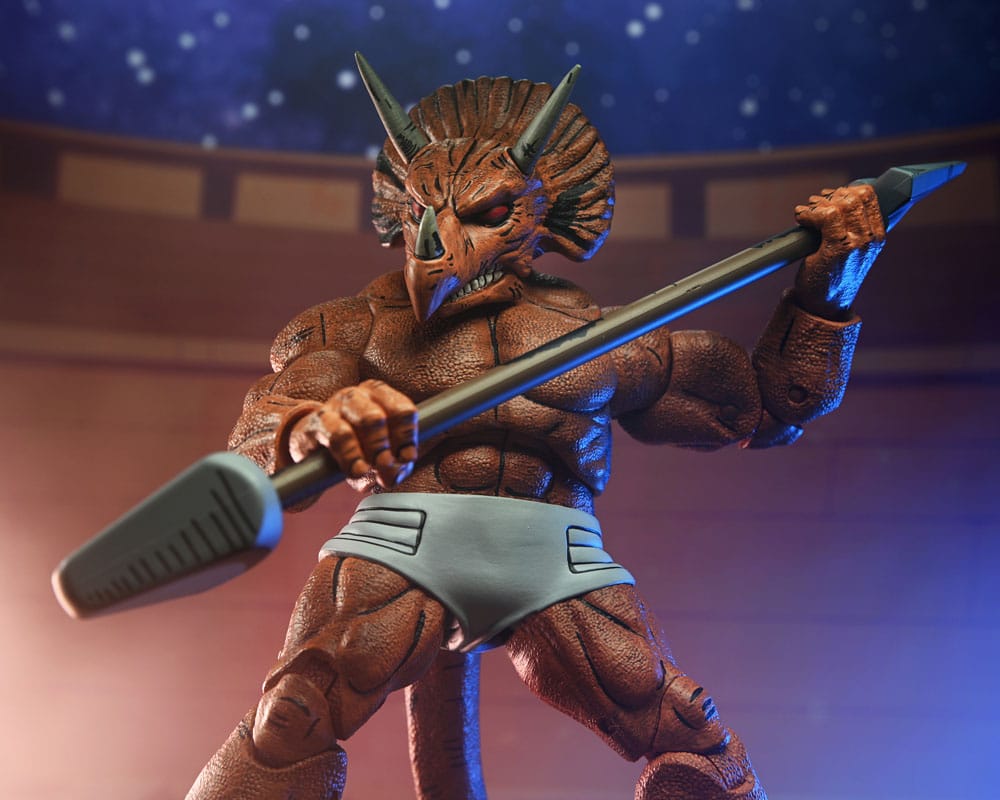 NECA Teenage Mutant Ninja Turtles (Mirage Comics) Triceraton Gladiator Actionfigur
