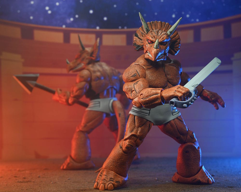 NECA Teenage Mutant Ninja Turtles (Mirage Comics) Triceraton Gladiator Actionfigur