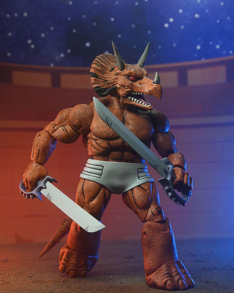 NECA Teenage Mutant Ninja Turtles (Mirage Comics) Triceraton Gladiator Actionfigur