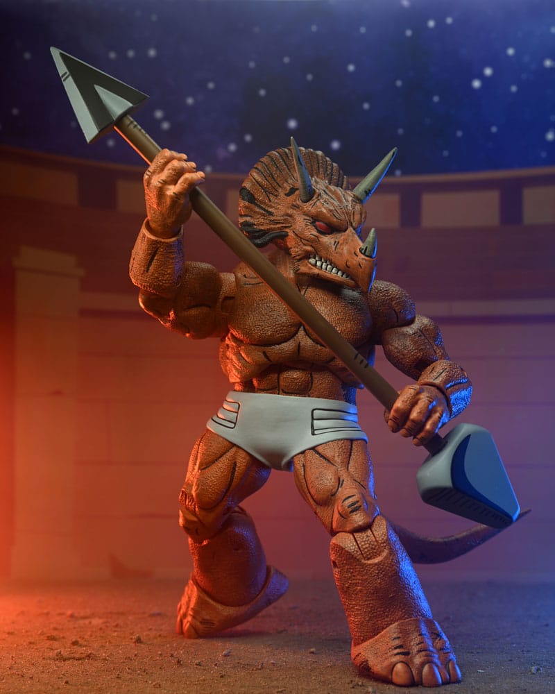 NECA Teenage Mutant Ninja Turtles (Mirage Comics) Triceraton Gladiator Actionfigur