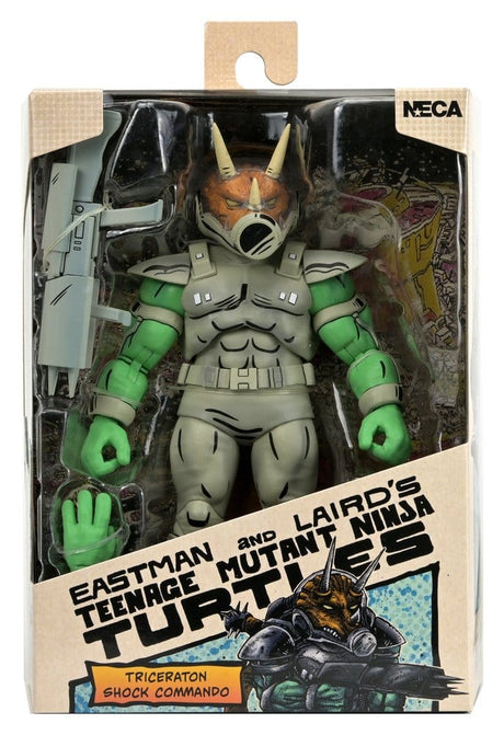 NECA Teenage Mutant Ninja Turtles Shock Commando Triceraton Mirage Comics Actionfigur