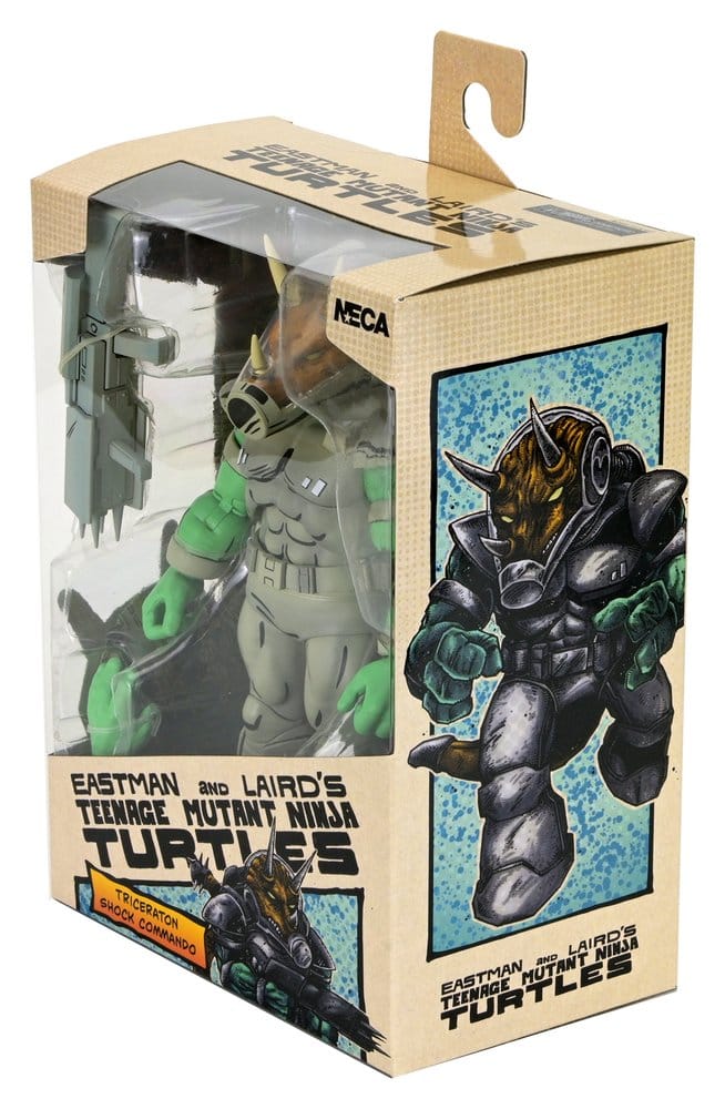 NECA Teenage Mutant Ninja Turtles Shock Commando Triceraton Mirage Comics Actionfigur